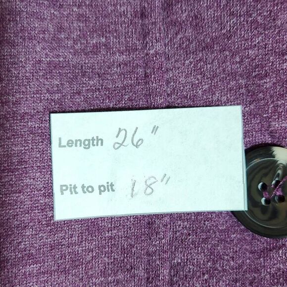 Prana Purple Fleece Jacket Size Small Heather Plum Funnel Neck Button-Up Jacket - Picture 8 of 8